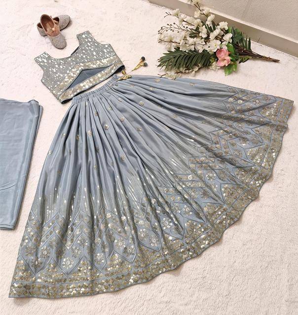 Trending Sequins Embroidered with Beautiful Georgette Wholesale children clothing in Ahmedabad